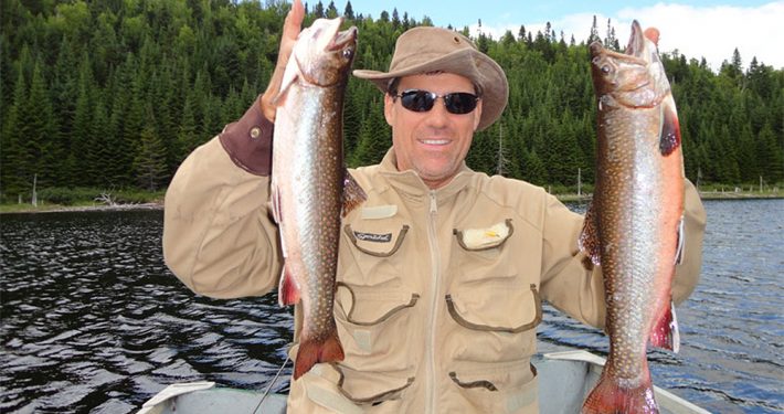 Fishing Brook trout at Club Paradis Sauvage, Côte-Nord, Quebec