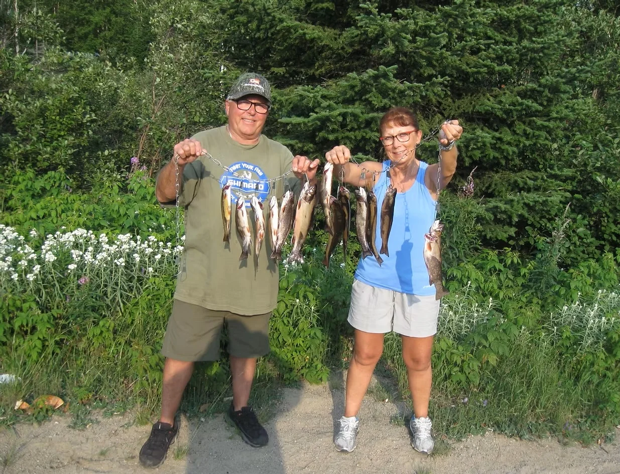 Fishing Brook trout at Domaine du Lac Kergus, Côte-Nord, Quebec
