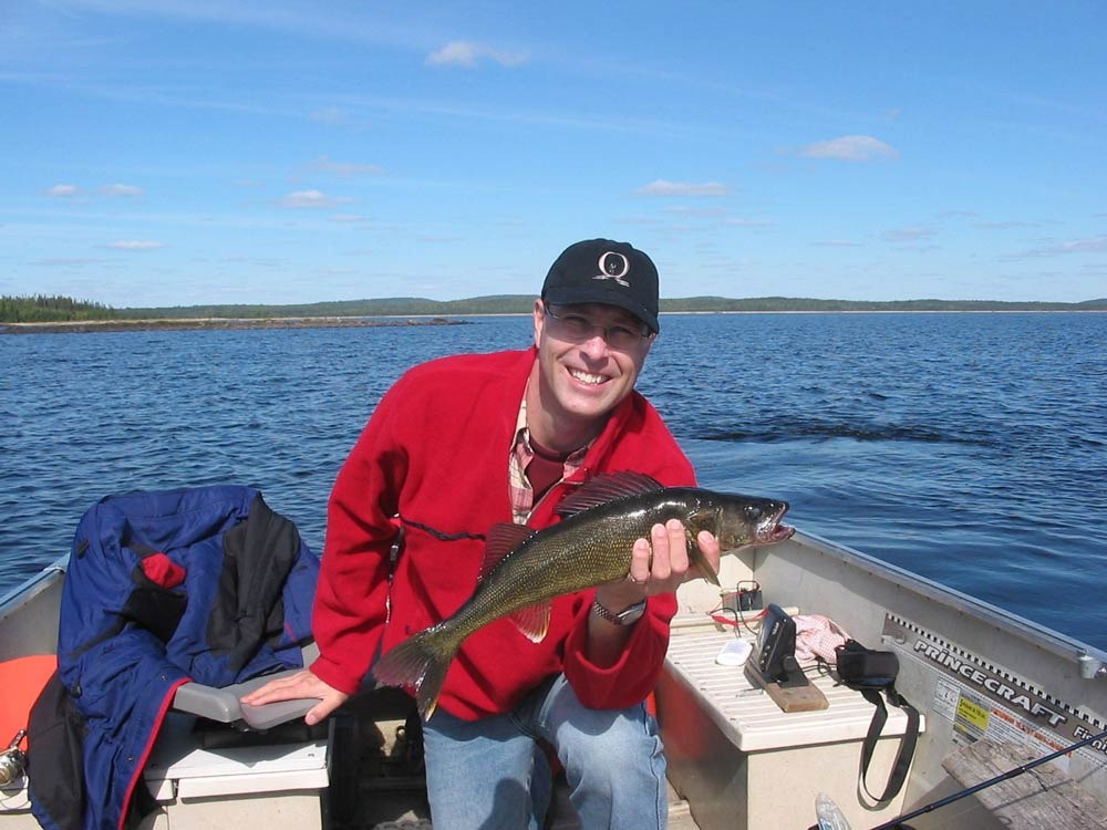 Fishing Walleye at Pourvoirie Baie de l'Est, Mauricie, Quebec