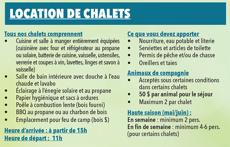 CHALET LE COUREUR DES BOIS — Pourvoirie Boismenu – Pourvoirie Boismenu