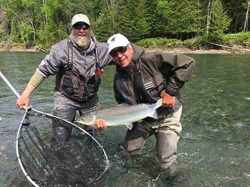 Fishing Atlantic salmon at Pourvoirie Destination le Mirage, Centre-du-Québec, Quebec