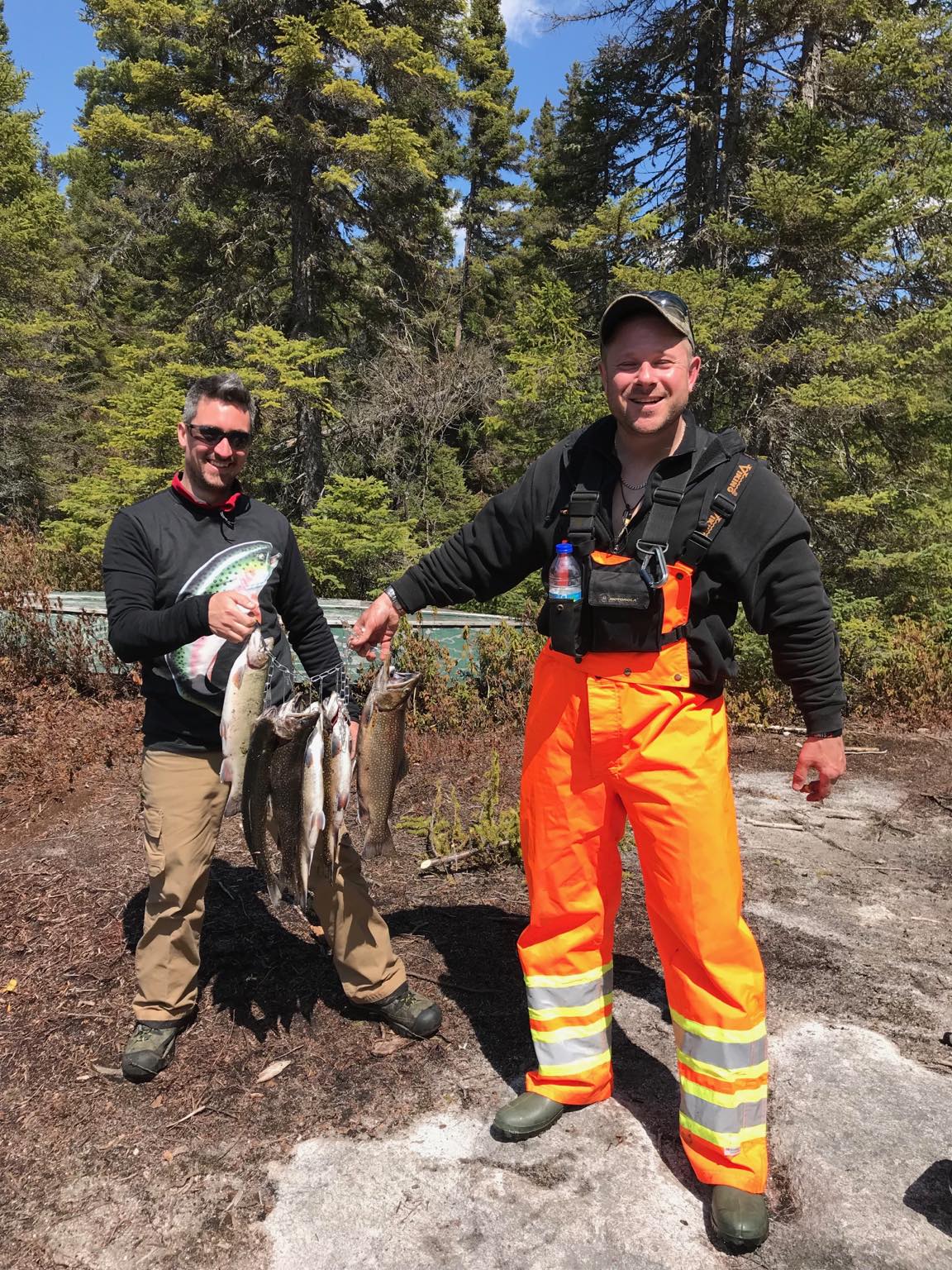 Brook trout caught at the outfitter at Pourvoirie Lacs des Sables et Paradis, Côte-Nord, Quebec