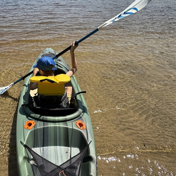 Kayaking activities at Camps Lac-aux-Sables, Abitibi-Témiscamingue, Quebec