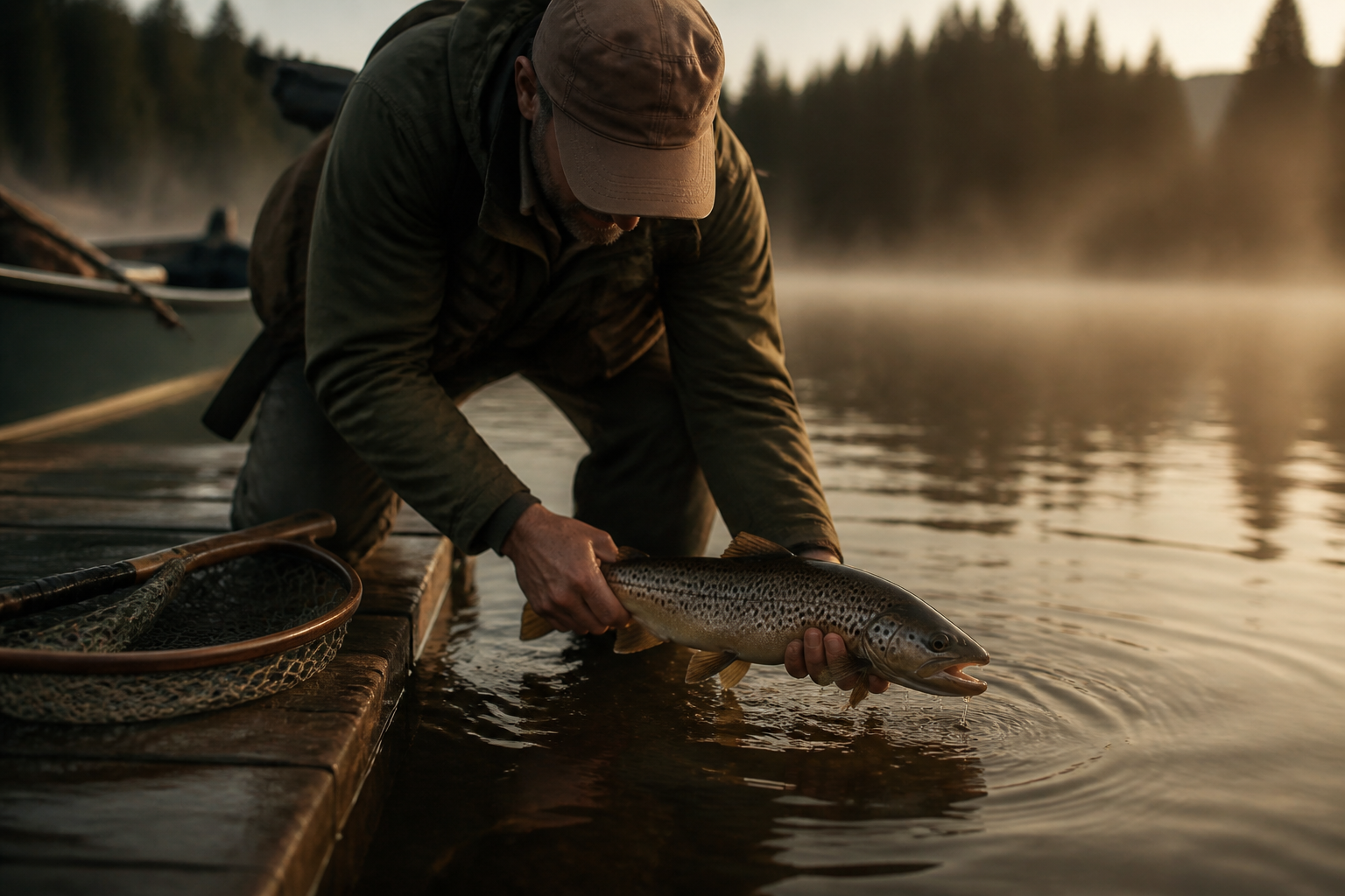 Pêche truite brune au Québec