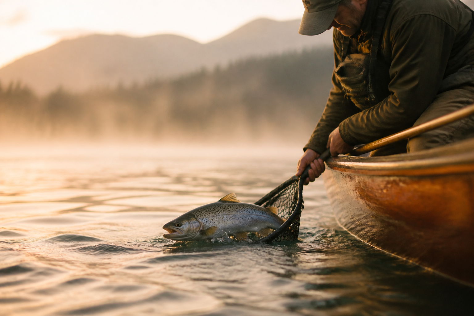 Pêche saumon coho en Colombie-Britannique