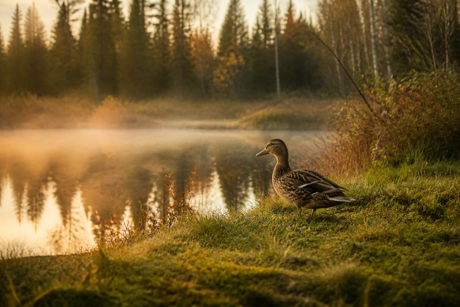 Duck in the wild in Quebec