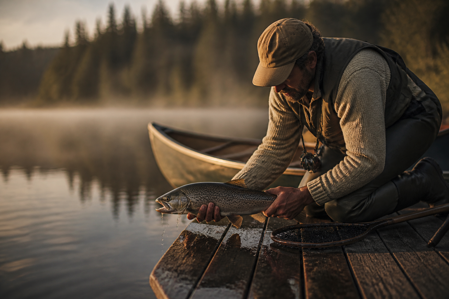 Pêche truite grise au Québec