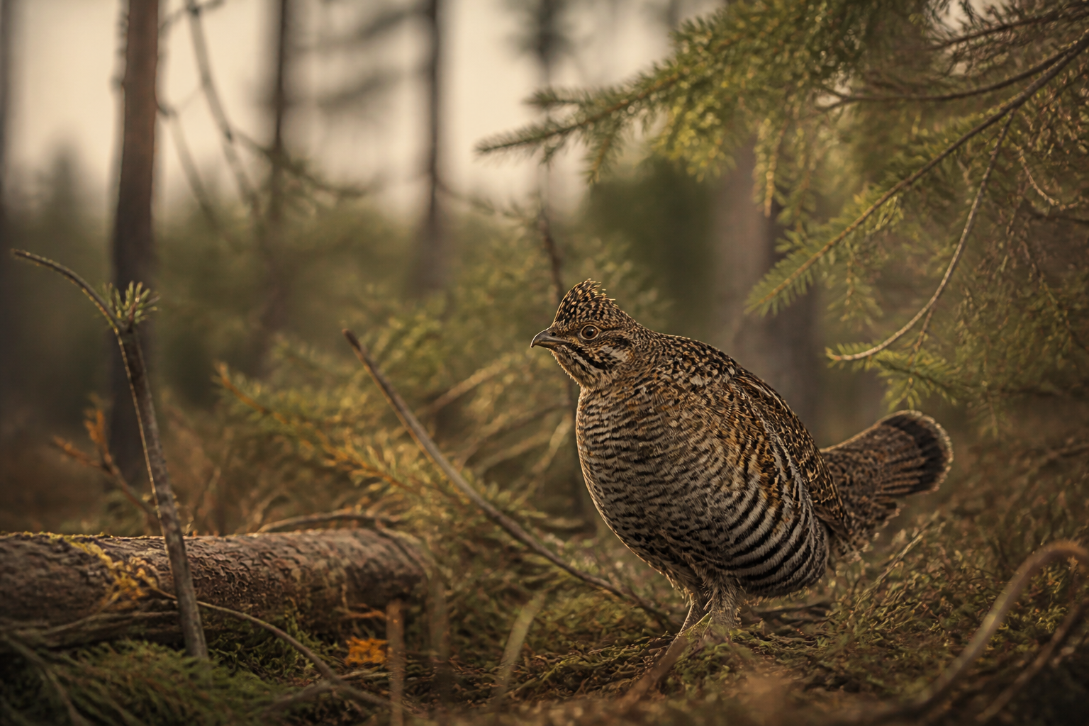 Perdrix en milieu naturel au Québec