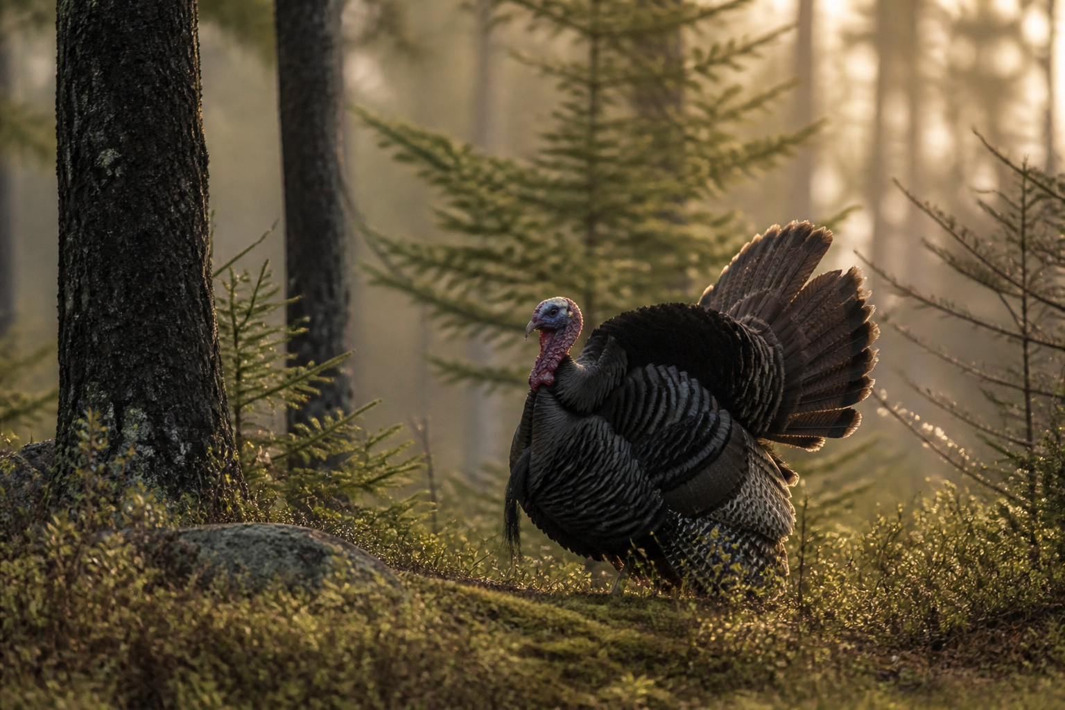 Dindon sauvage en milieu naturel au Québec